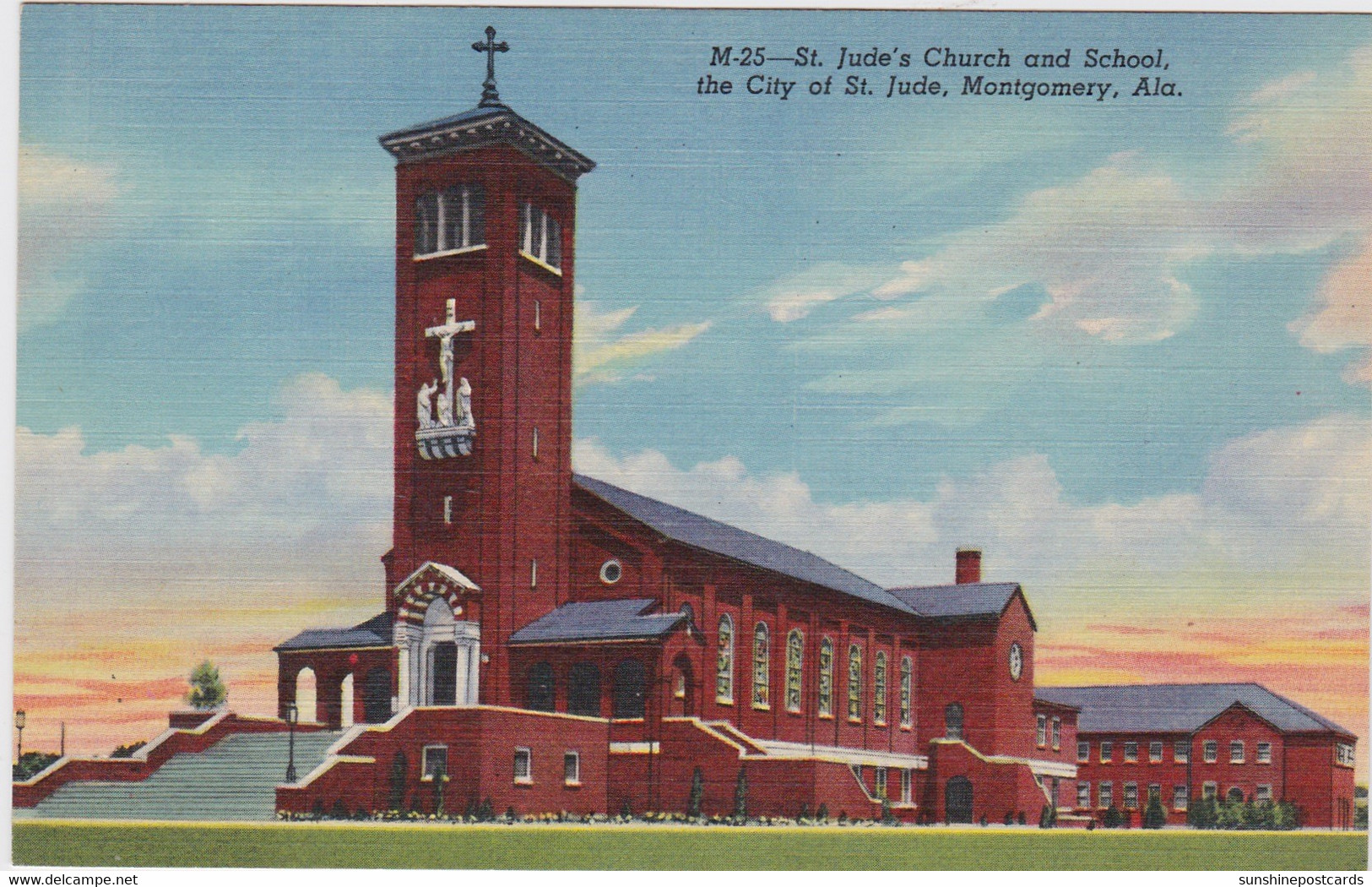 Alabama Montgomery St Jude's Church And School Curteich - Montgomery