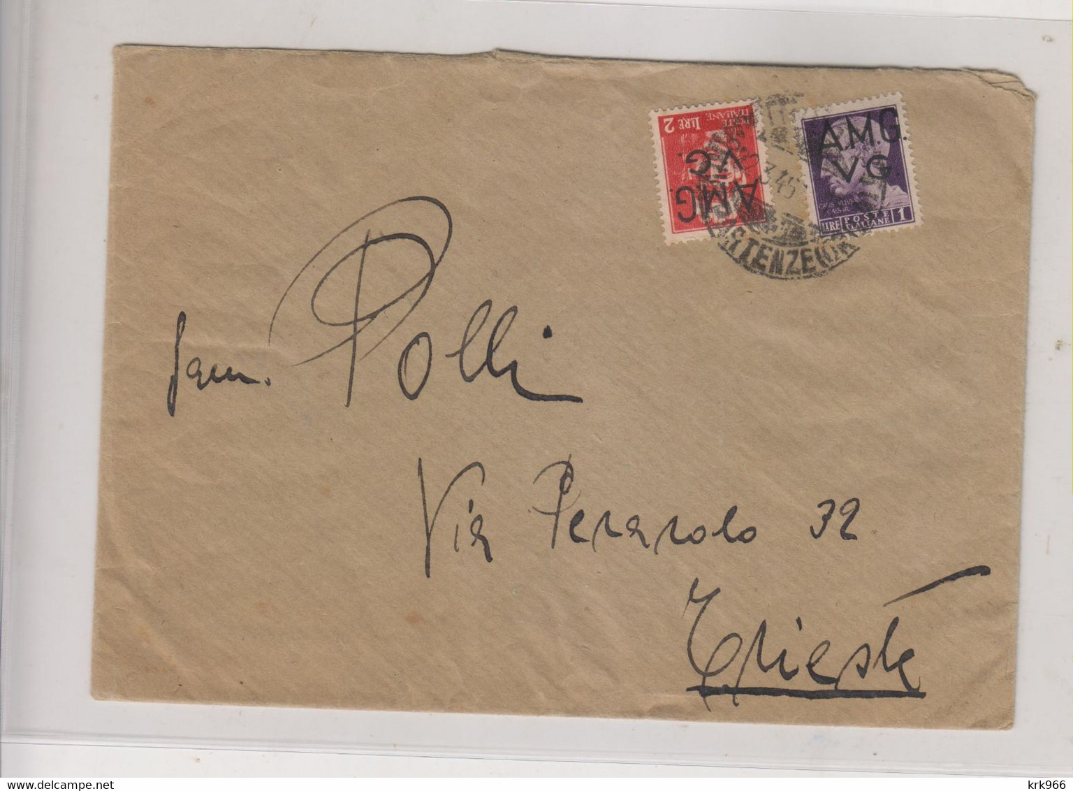 ITALY TRIESTE A 1946  AMG-VG   Nice   Cover - Poststempel