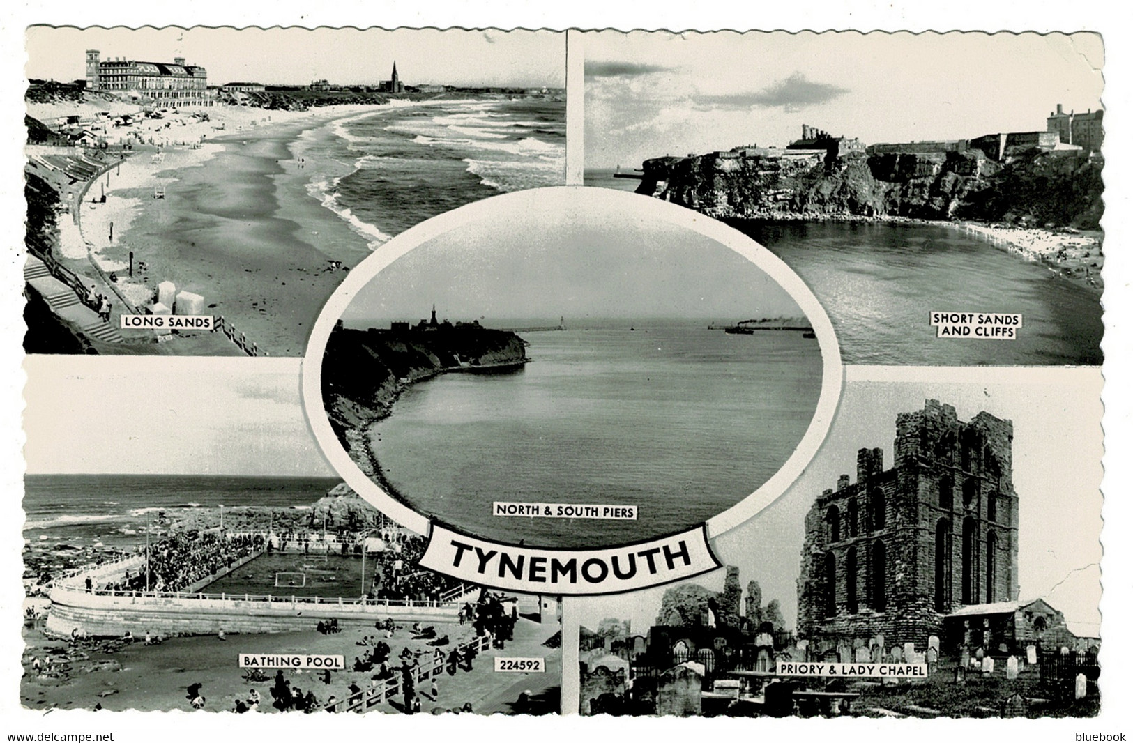 Ref  1516  -  Real Photo Multiview Postcard - Tynemouth Northumberland - Wilding 1 1/2d Rate - Other & Unclassified