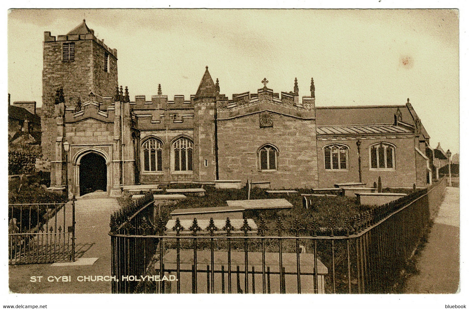 Ref  1516  -  Early Postcard - St Cybi Church - Holyhead Anglesey Wales - Anglesey
