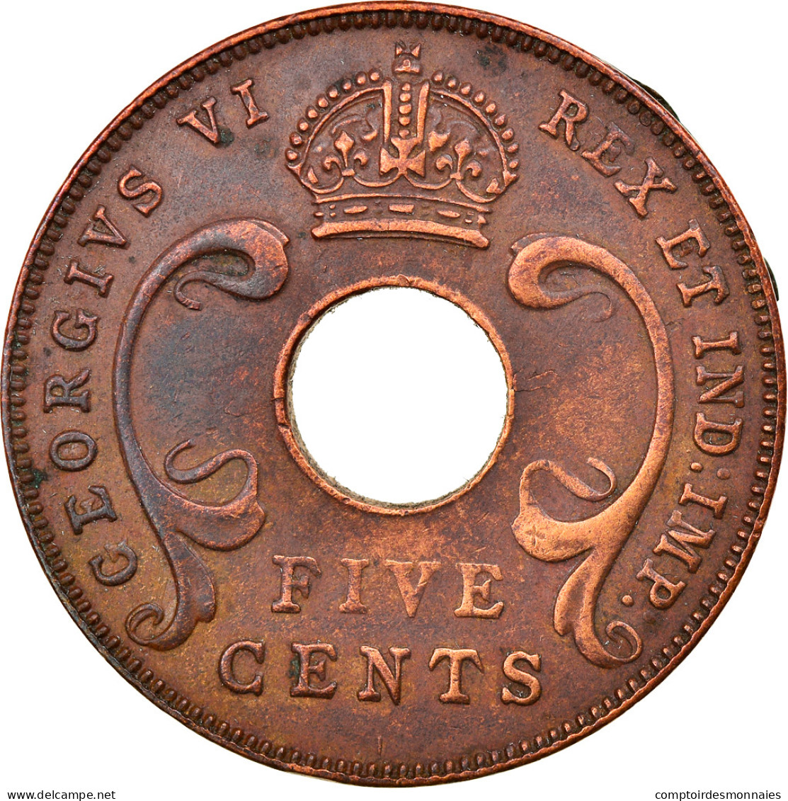 Monnaie, EAST AFRICA, George VI, 5 Cents, 1941, TTB, Bronze, KM:25.1 - British Colony