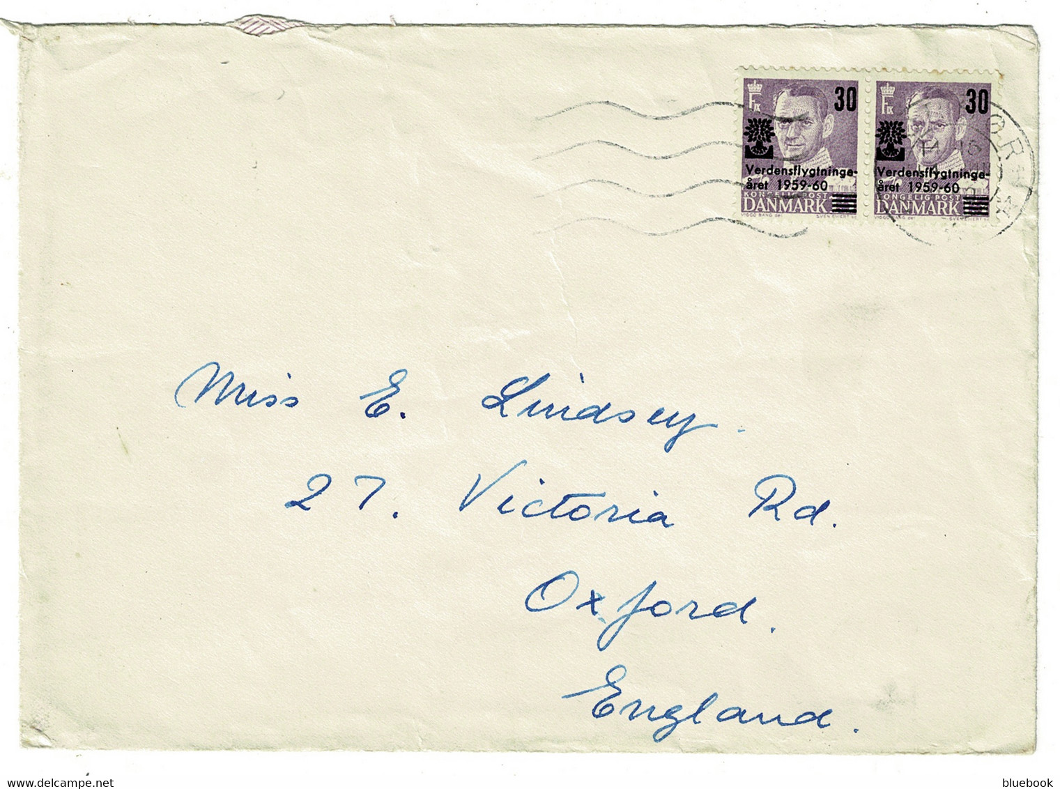 Ref 1519 - C.1960 Cover - 60o Rate Denmark To Oxford UK - Overprinted 1959-1960 Stamps - Lettres & Documents
