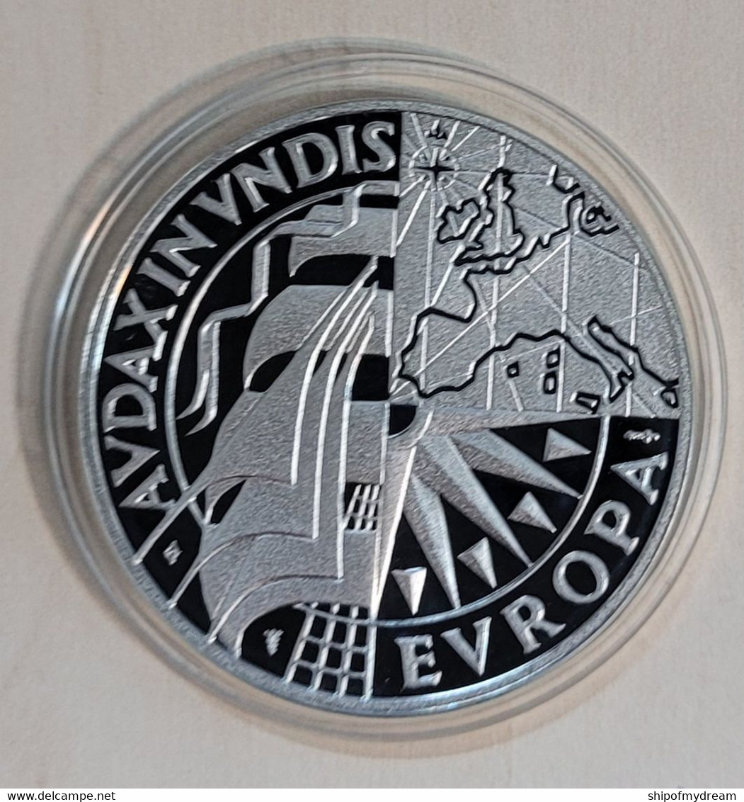 Sea Explorers - Bartolomeu Dias 1450-1500. Sailing Ship. Silver. PROOF - Sonstige & Ohne Zuordnung