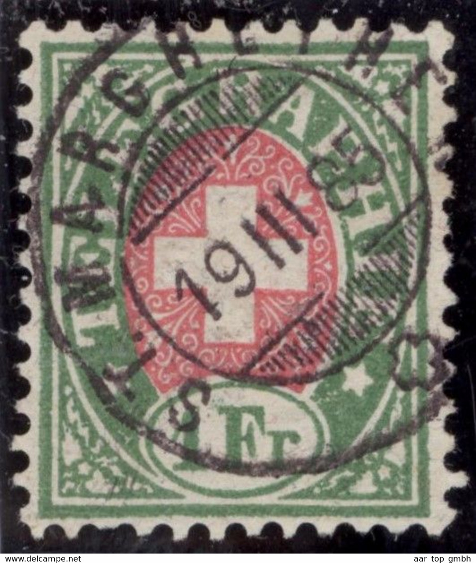 Heimat SG ST. MARGRETHEN 1885-03-19  Post-Stempel Auf 1.- Fr. Telegraphen-Marke Zu#17 - Telegraph