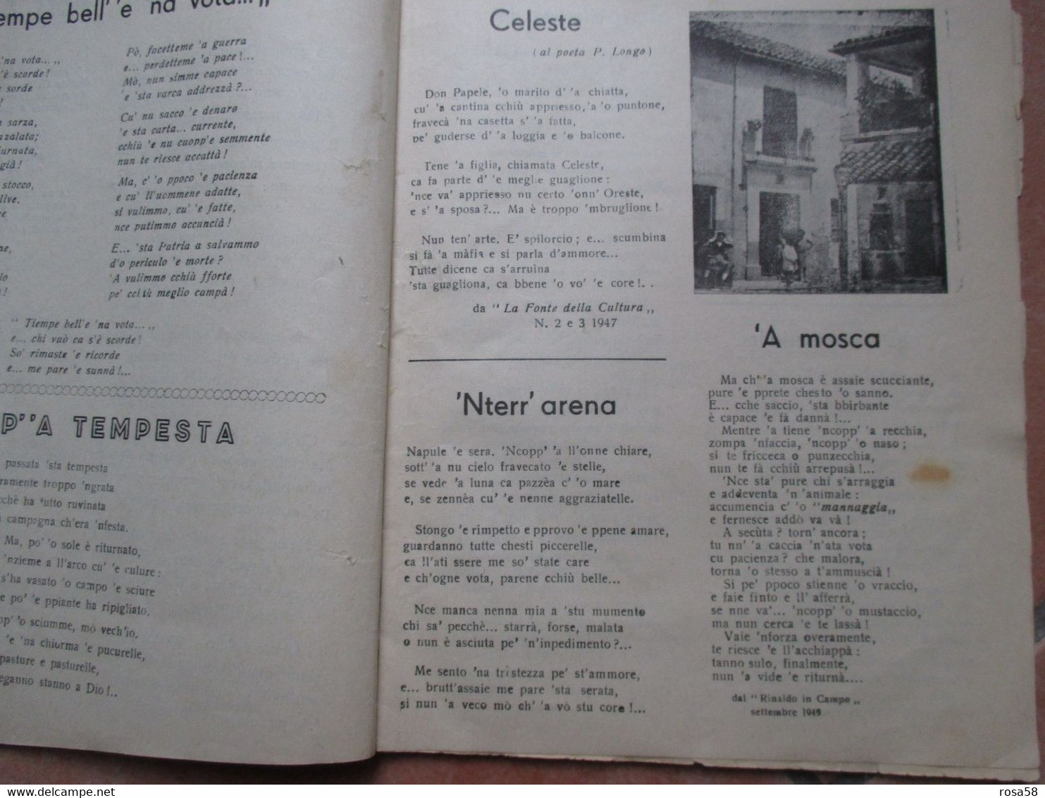 ANNO SANTO 1950 DOCE e AMARO Poesie Napoletane CARMINE MEGLIO Casa editrice INC libretto epoca