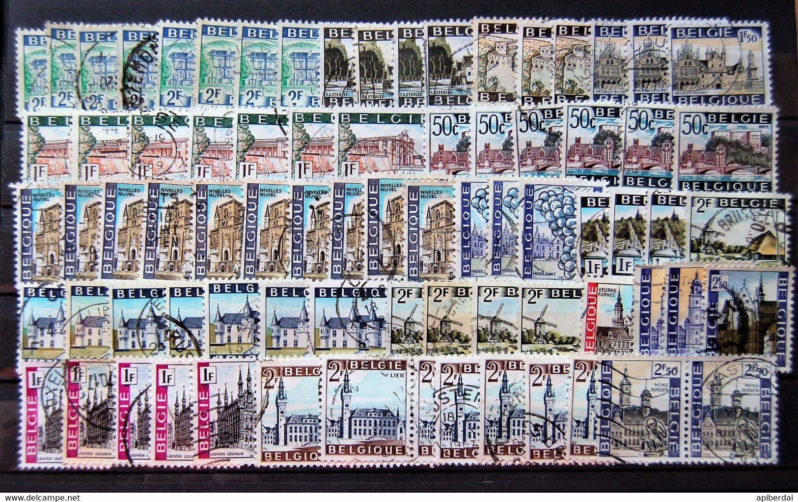 Belgique Belgium - Small Batch Of 80 Stamps "tourism" Used - Collections