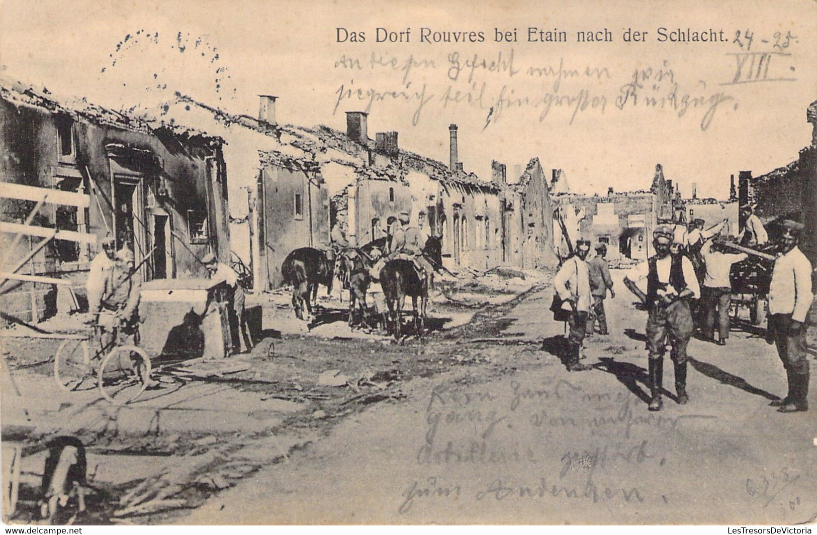 Carte De Rouvres Bein Etain - Cachet Feldpost Exped Le 24 Décembre 1914 - Infanterie Régiment - Lettres & Documents