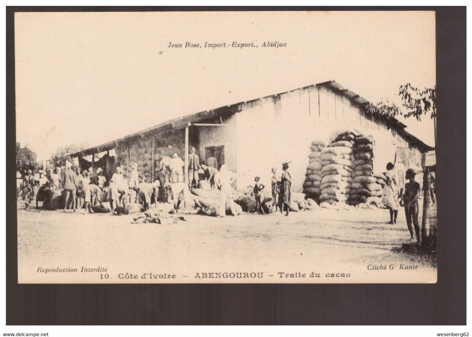 Cote D'Ivoire Abengourou - Traite Du Cacao. - Jean Rose, Import Export, Abidjan.ca 1910 - Côte-d'Ivoire