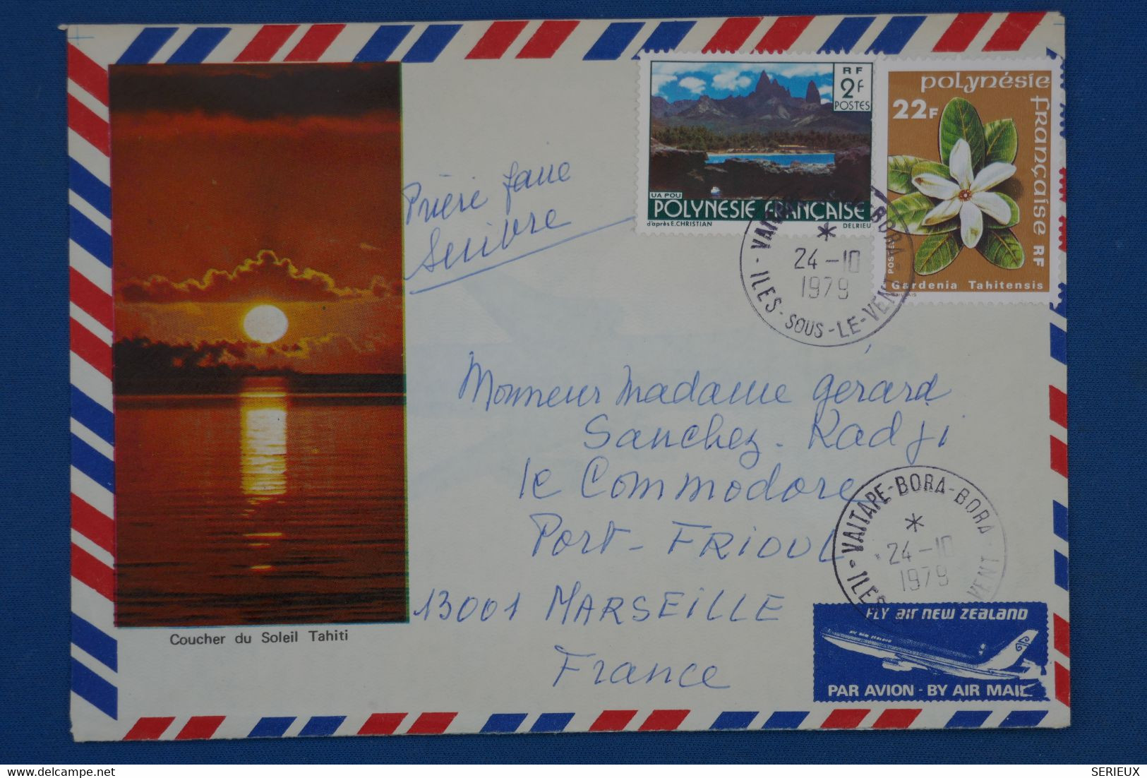 AP14 POLYNESIE  BELLE LETTRE   1979 PAR AVION POUR MARSEILLE ++ AFFRANCH. PLAISANT - Covers & Documents