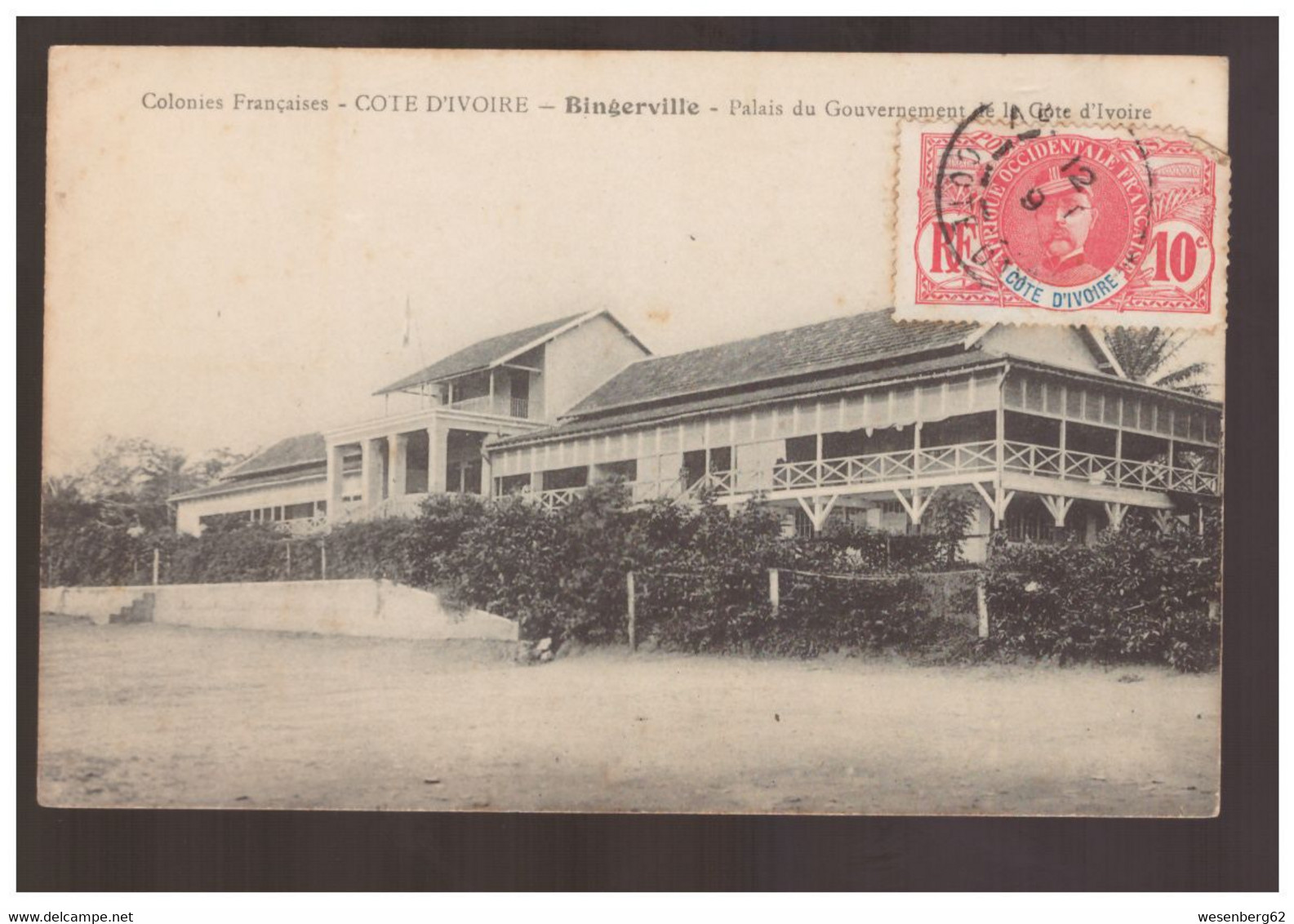 Cote D'Ivoire BINGERVILLE - Palais Du Gouvernement Ca 1910 - Côte-d'Ivoire