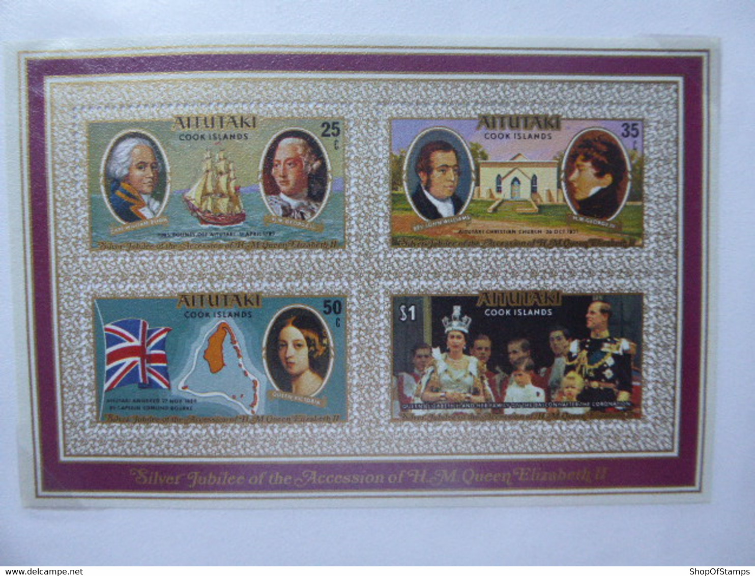 AITUTAKI SG 229 QEII SILVER WEDDING STAMPS MINT - Thourotte