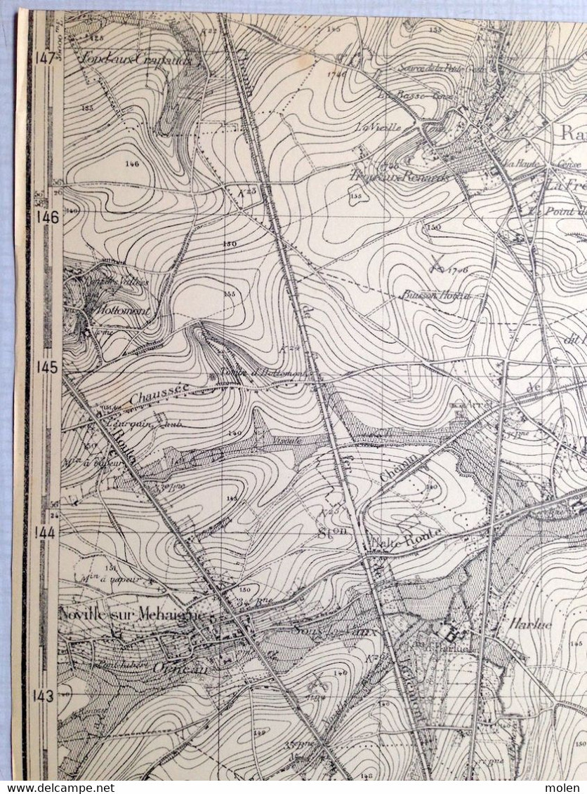 Situation1903 EGHEZEE CARTE ETAT MAJOR 40/8 RAMILLIES LEUZE HANRET NOVILLE-LES-BOIS WAYA HEMPTINNE BRANCHON TAVIERS S739 - Eghezee