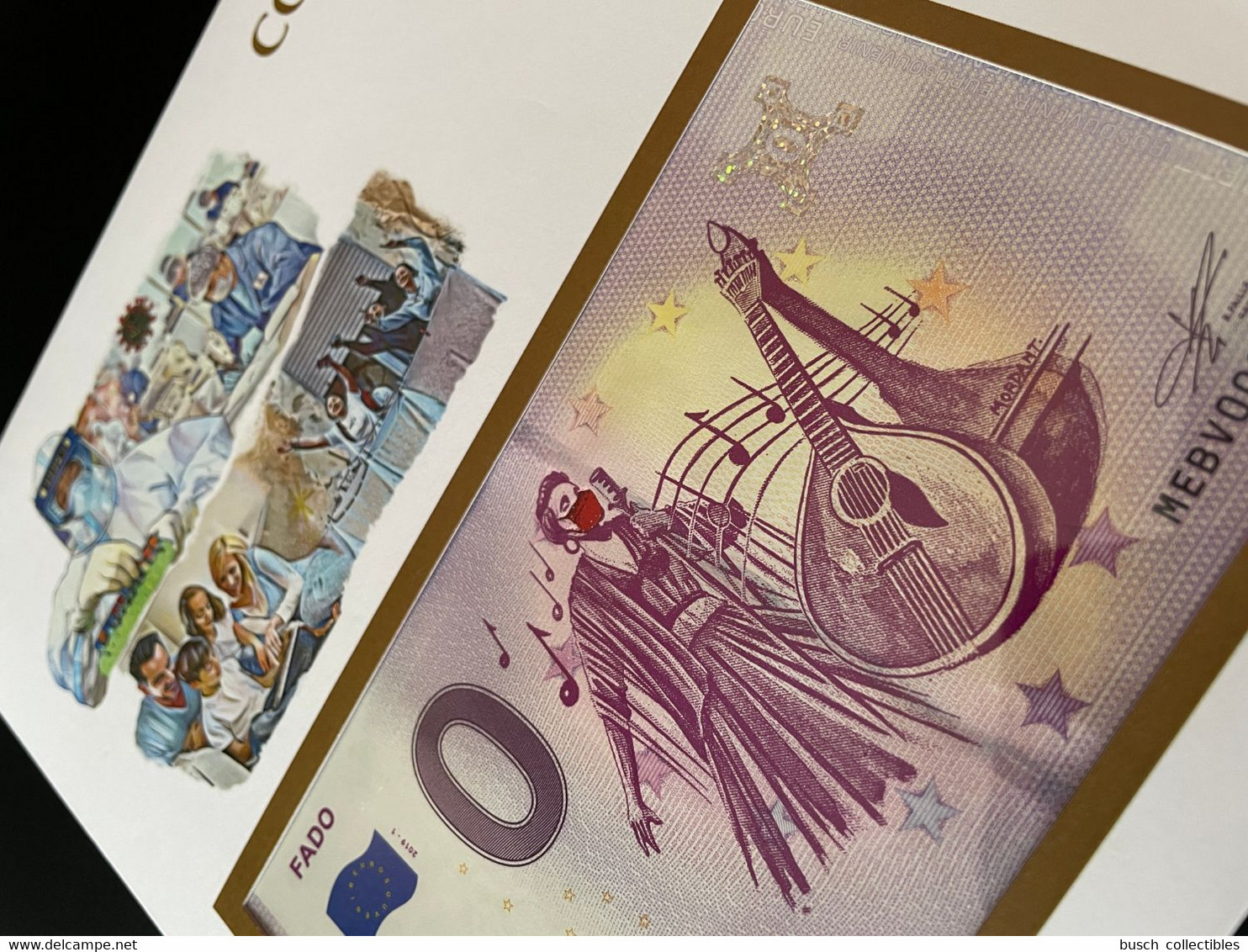 Euro Souvenir Banknote Cover COVID-19 Pandémie Pandemic Fado Mozambique Banknotenbrief - Ziekte