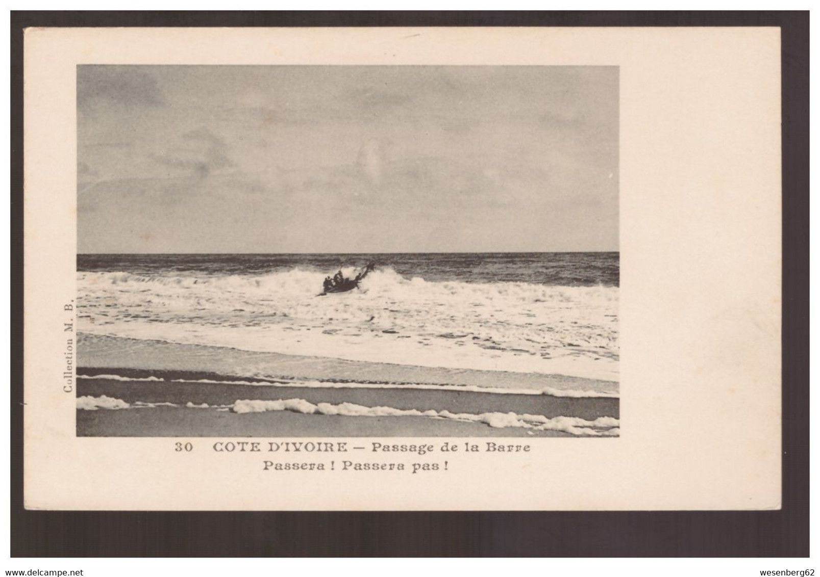 Cote D'Ivoire Passage De La Barre Ca 1910 - Côte-d'Ivoire