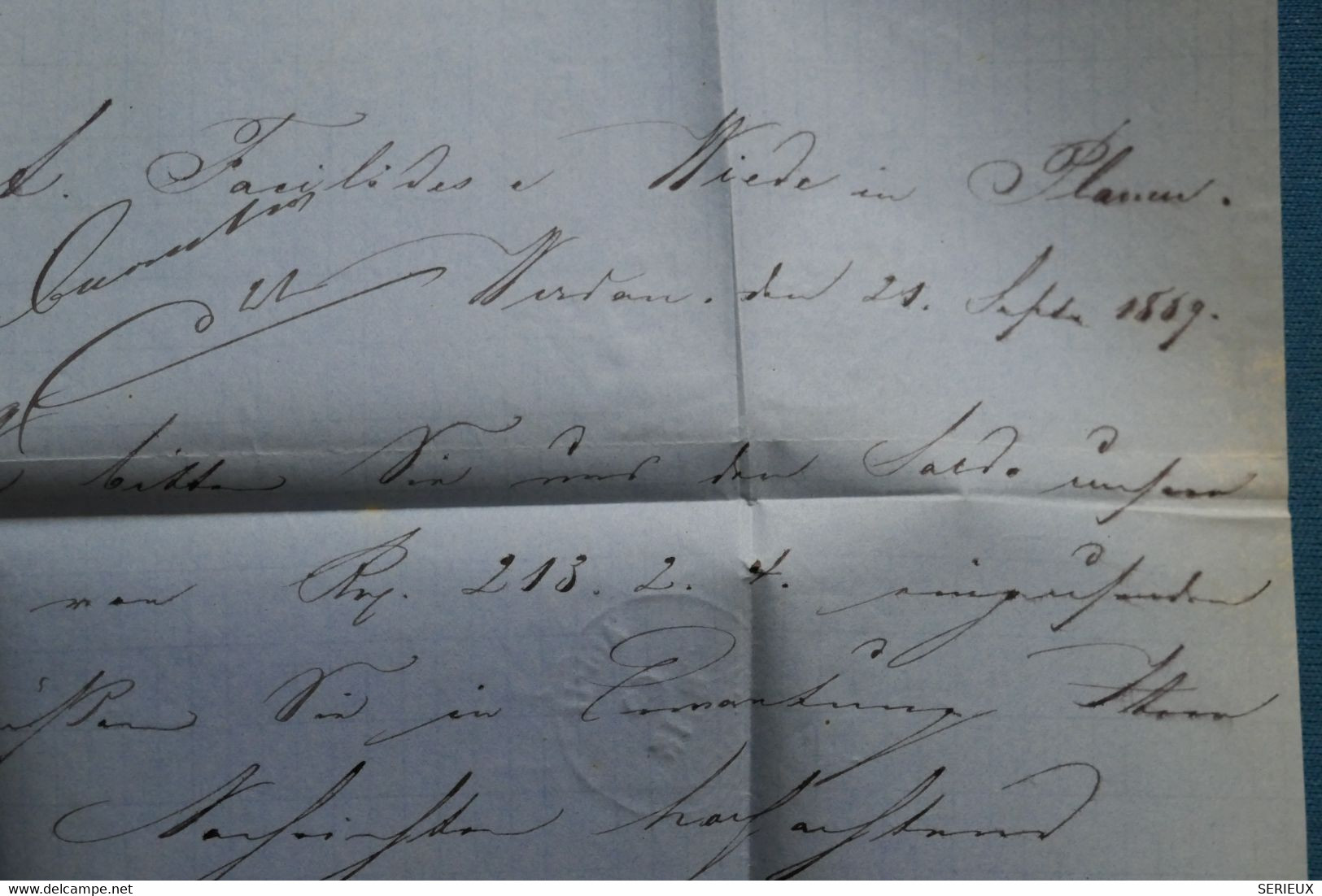 AP15  CONF. ALLEMAGNE DU NORD BELLE LETTRE  1869 WERDAU POUR PLAUEN ++ AFFRANCH. PLAISANT - Lettres & Documents