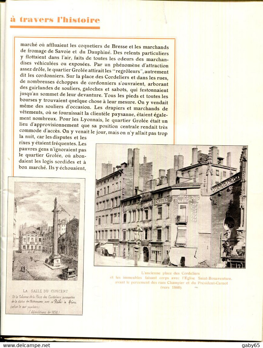 LYON.FASCICULE  LES CORDELIERS A TRAVERS L'HISTOIRE.OFFERT PAR LES GALERIES LAFAYETTE.IMPRIMERIE GEORGES LANG. - Non Classés