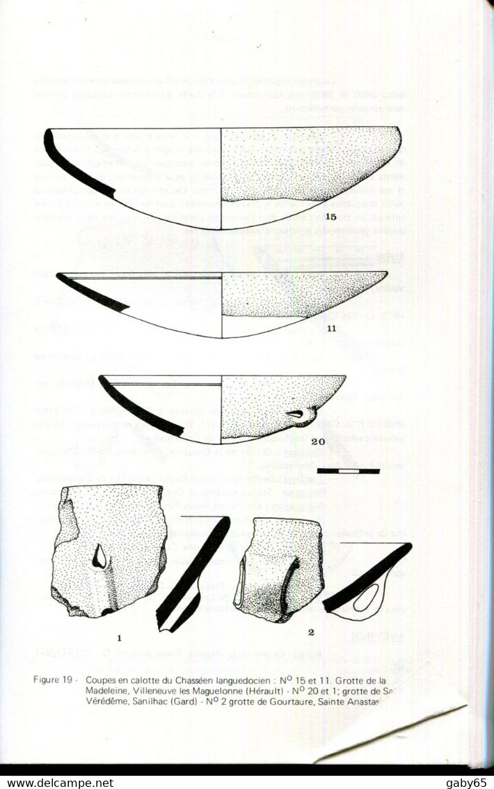 ARCHEOLOGIE.LA CERAMIQUE CHASSEENNE DU LANGUEDOC PAR JEAN VAQUER.PREFACE DE JEAN GUILAINE. - Archéologie