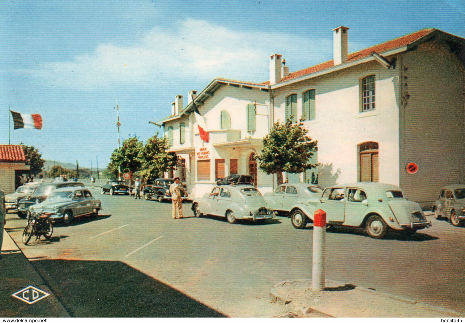 CPSM D'HENDAYE - Frontière Franco-Espagnole. - Hendaye