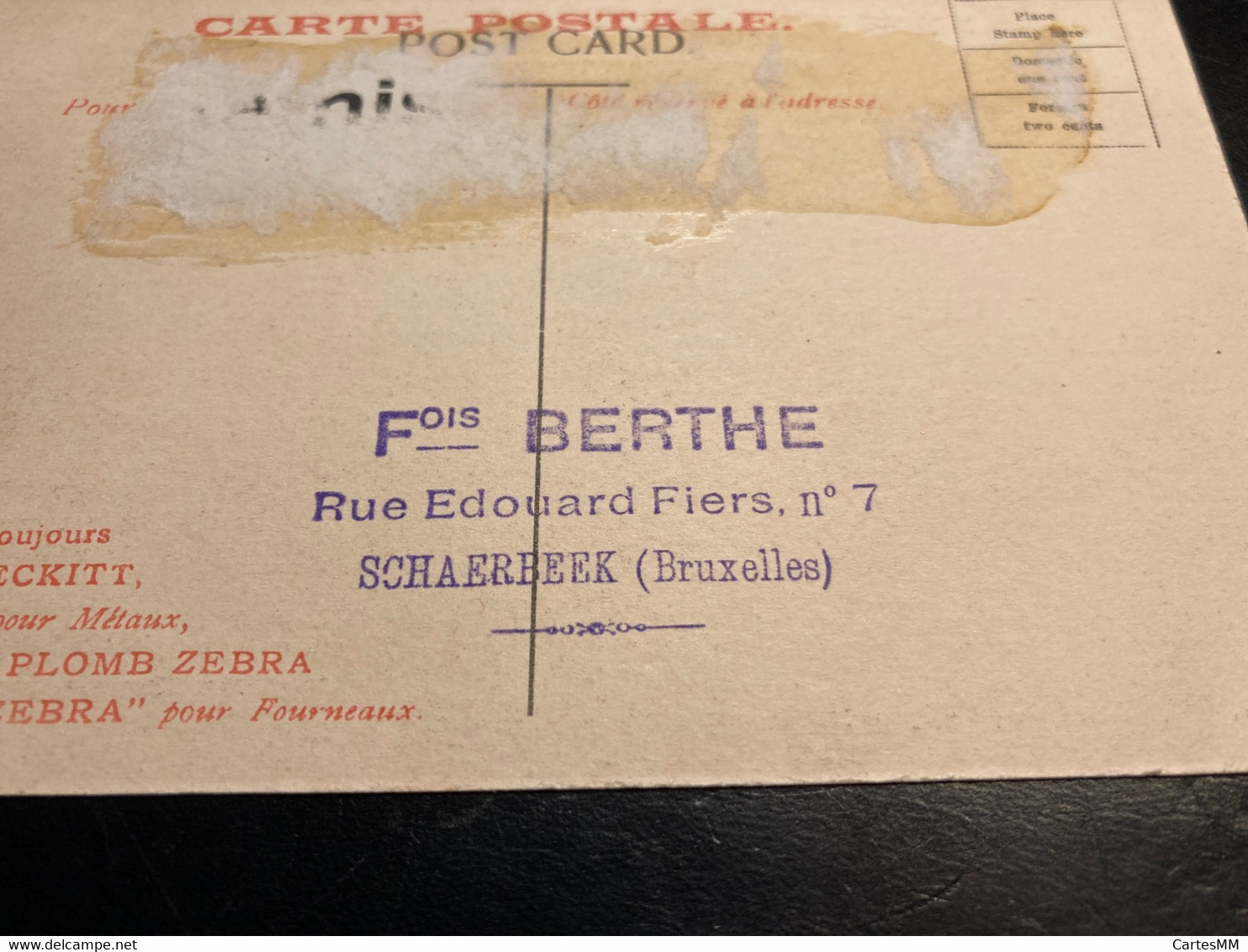 Bayshore De Moore’s Résidence Réclame Bleu Reckitt Brasso Et Mine De Plomb Zébra Berthe R Édouard Fiers Schaerbeek - Long Island