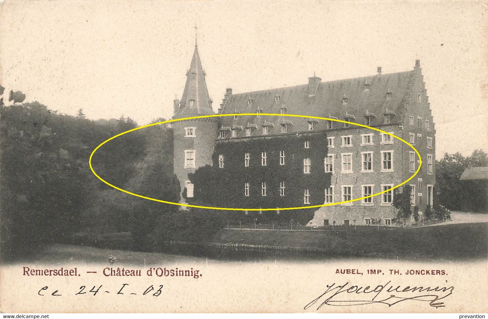 REMERSDAEL - Château D'Obsinnig - Carte Circulé En 1903 - Voeren