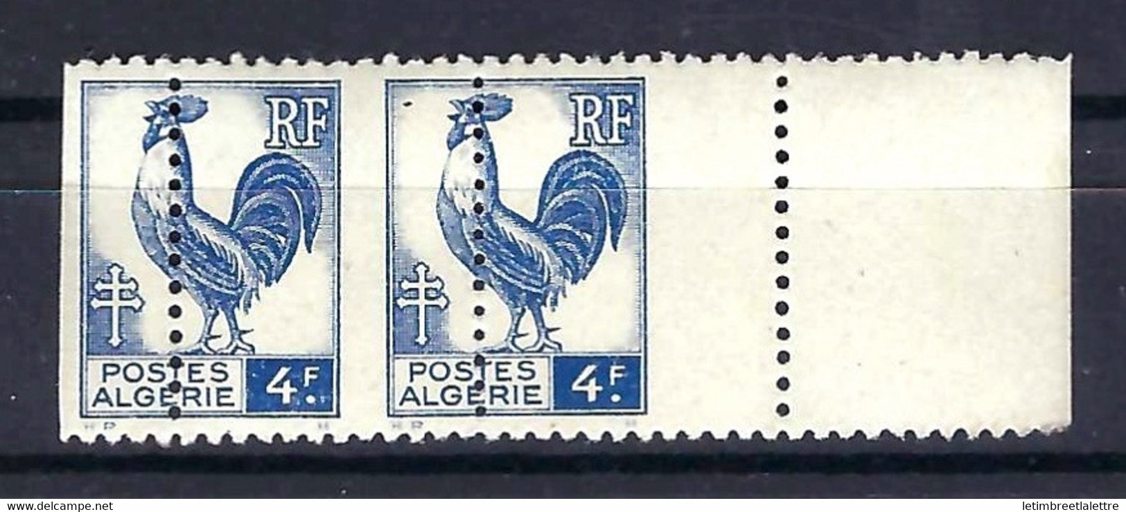 ⭐ Algérie - YT N° 222 A ** - Neuf Sans Charnière - Piquage à Cheval - BdF - 1944 / 1945 ⭐ - Ungebraucht