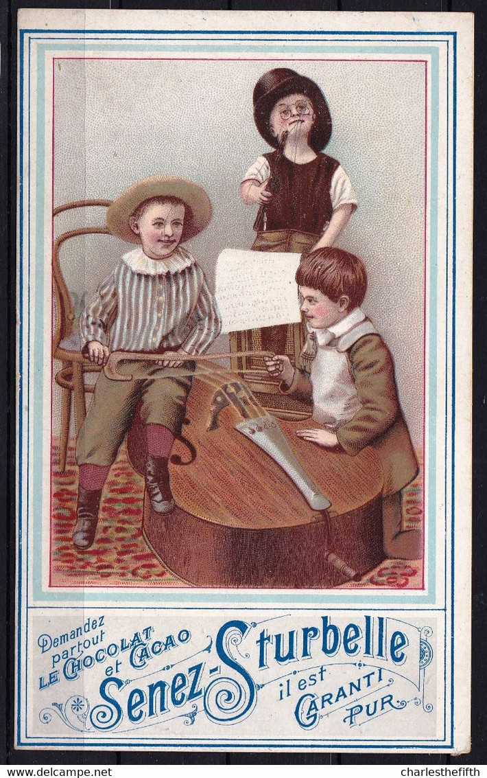 GRAND CHROMO CHOCOLADE CHOCOLAT SENEZ STURBELLE  Schaarbeek Bruxelles - BOYS PLAYING CELLO - Garcons Jouent Violoncelle - Other & Unclassified