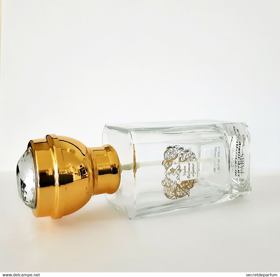 Flacon  Vide  Fraîcheur Muskissime De Maître Parfumeur Et Gantier Edt 100 Ml Bouchon Faux Diamant - Bottles (empty)