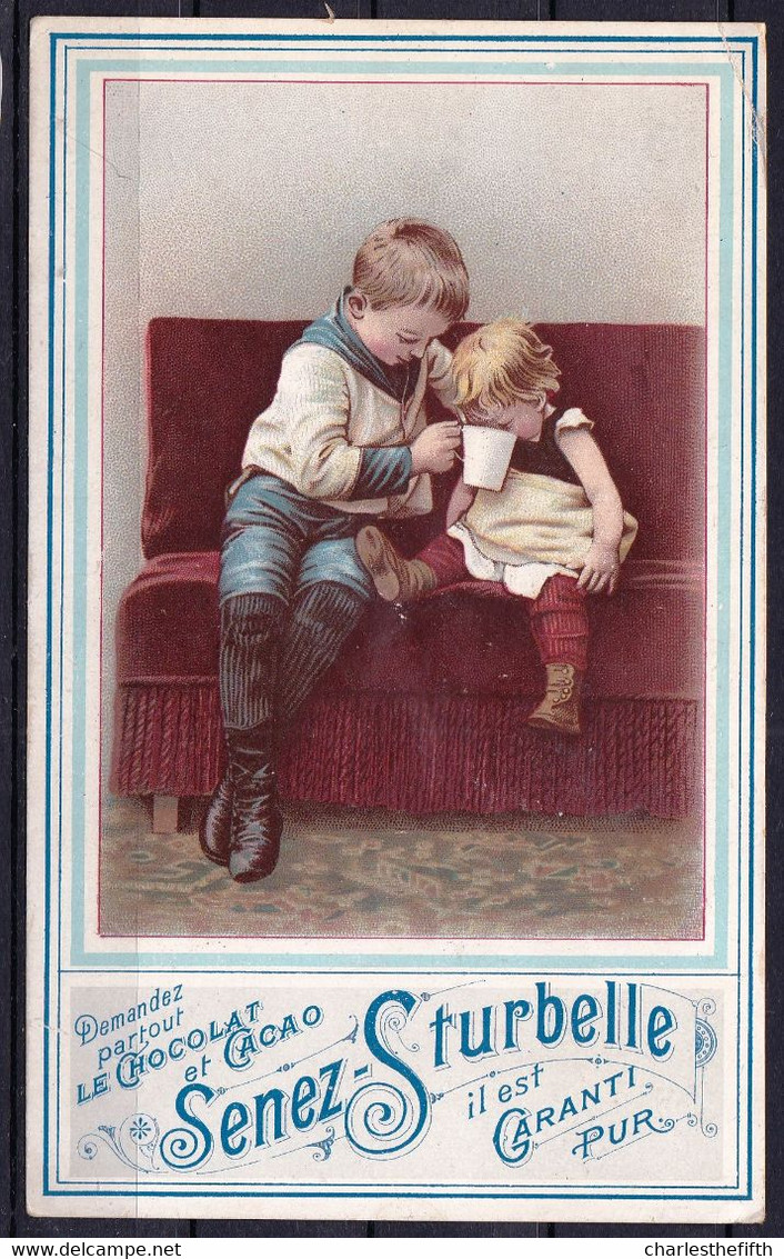 GRAND CHROMO CHOCOLADE CHOCOLAT SENEZ STURBELLE  Schaarbeek Bruxelles -  BOY GIVES MILK TO SISTER - GARCON DONNE DU LAIT - Altri & Non Classificati