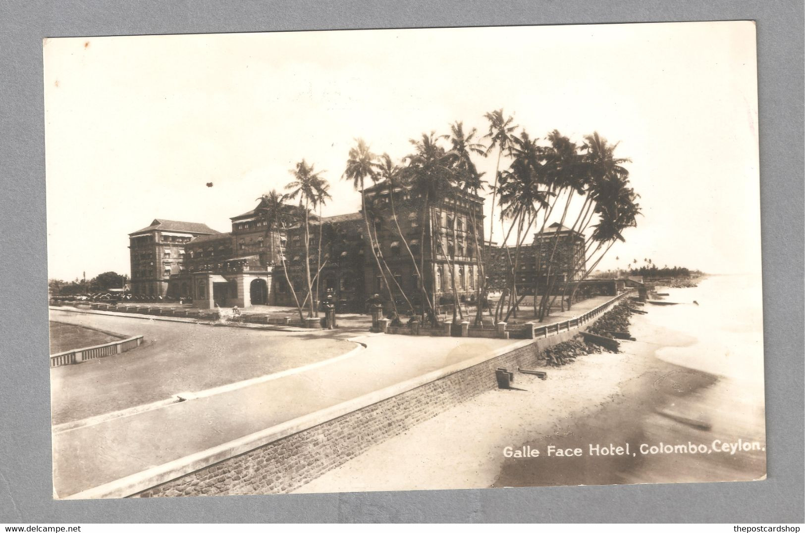 RP Galle Face Hotel Colombo Ceylon Vintage RP Postcard No. 4 Plate Ltd Unused - Sri Lanka (Ceilán)
