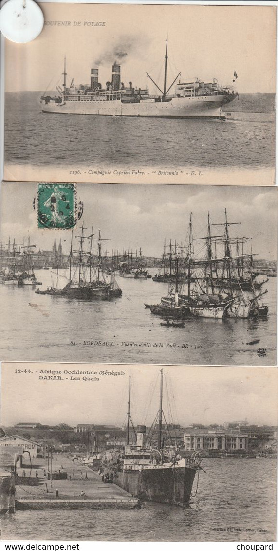 Lot De 9 Très Belles CPA De Bateaux  ( Voir Les Scans ) - Otros & Sin Clasificación