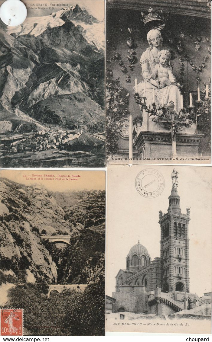 Lot De 72  Cartes Postales Anciennes  Non Classées Différentes Régions - 5 - 99 Postcards