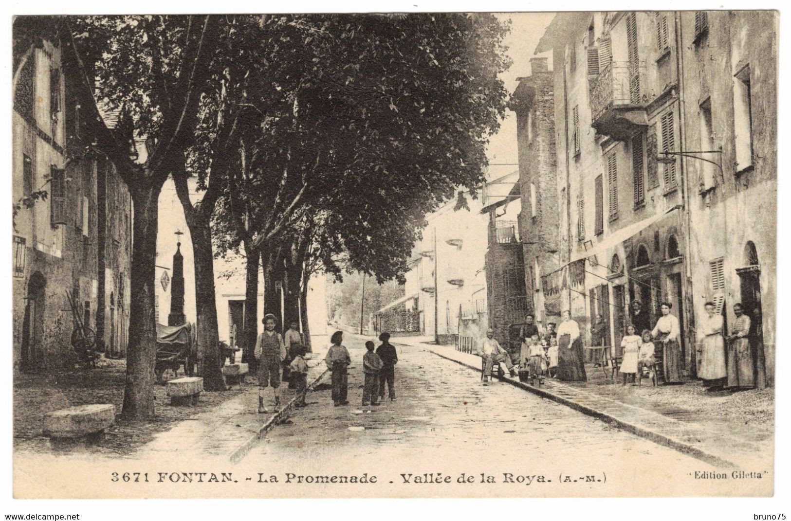 06 - FONTAN - La Promenade - Vallée De La Roya - 1913 - Otros & Sin Clasificación