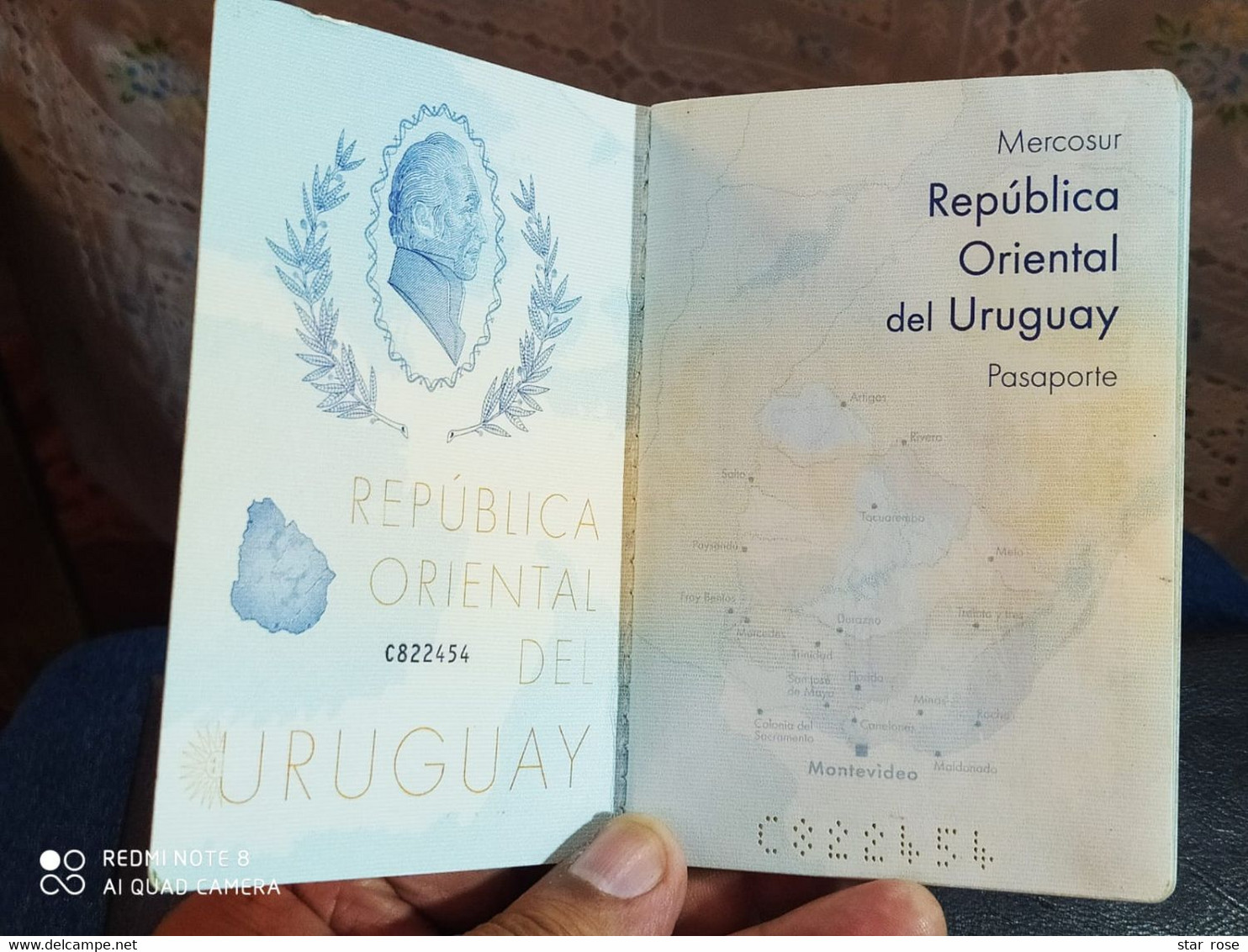 Passport / Passeport - Pasaporte - Reisepass - Uruguay - Complete, Photo Of A Man - Latest Biometric Model - RARE - Historical Documents