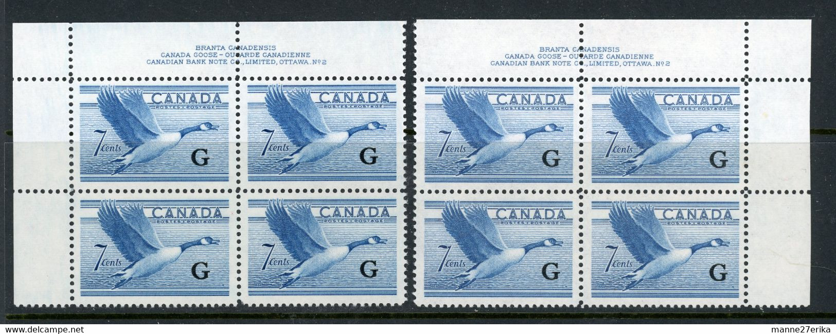 Canada MNH 1951-53 Definitives "Overprinted" - Aufdrucksausgaben