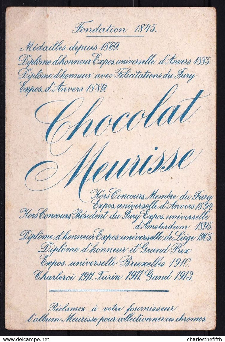 CHROMO CHOCOLAT MEURISSE (ca 1913) - Série V Nr 5 - Conquérants, Conquerors - CHARLEMAGNE Bataille Contre Les Arabes - Other & Unclassified