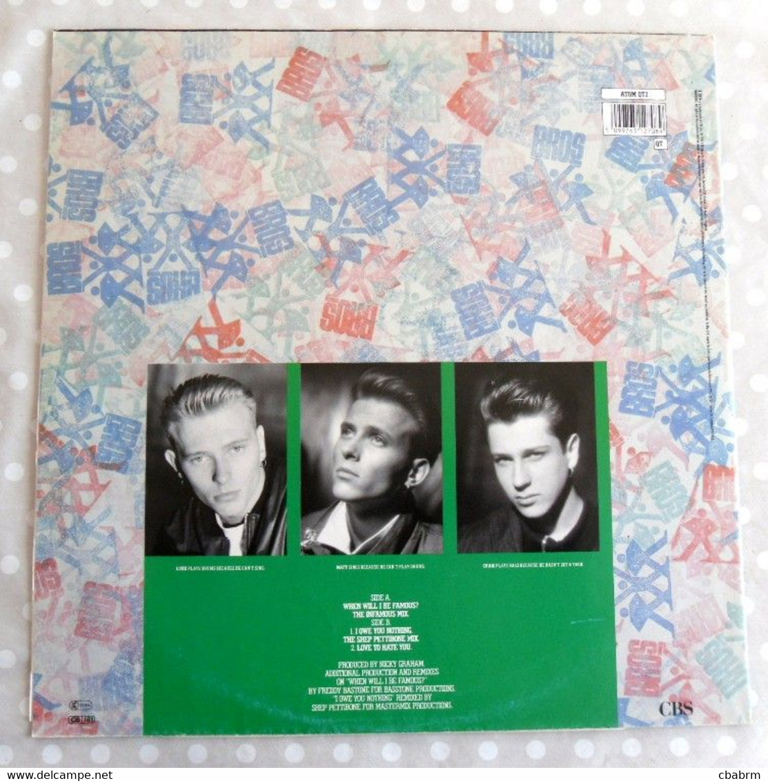 MAXI 45 TOURS BROS WHEN WILL I BE FAMOUS LIMITED EDITION POCHETTE CALENDRIER 12" - 45 T - Maxi-Single