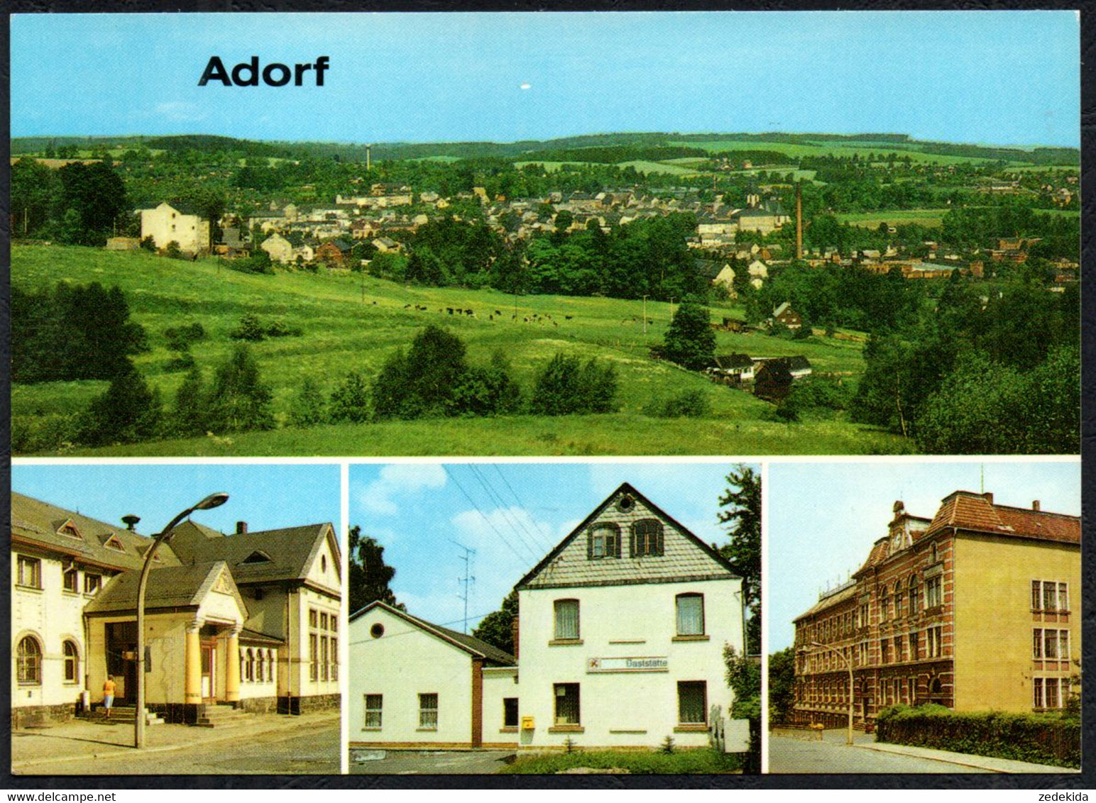 D4797 - TOP Oelsnitz Bahnhof Konsum Gaststätte Jugelsburg Schule - Verlag Bild Und Heimat Reichenbach - Oelsnitz I. Erzgeb.