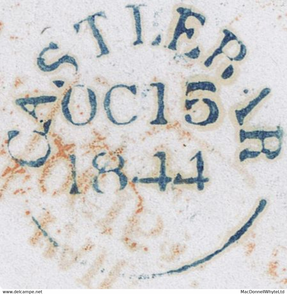 Ireland Mayo Military 1844 Boxed PAID AT/CASTLEBAR On Cover To East India Co London, Claim For Burmese Prize Money - Préphilatélie