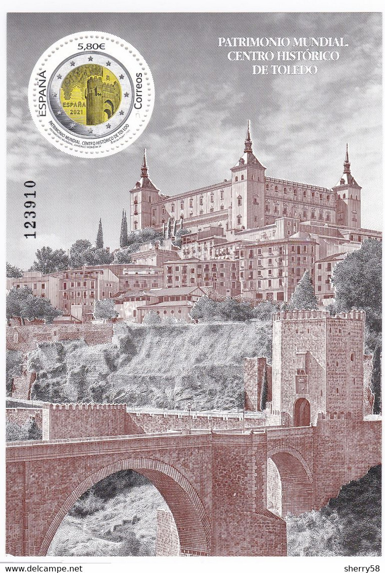 2021-ED. 5464 H.B. Patrimonio Mundial 2021. Centro Histórico De Toledo - NUEVO - Blocs & Hojas