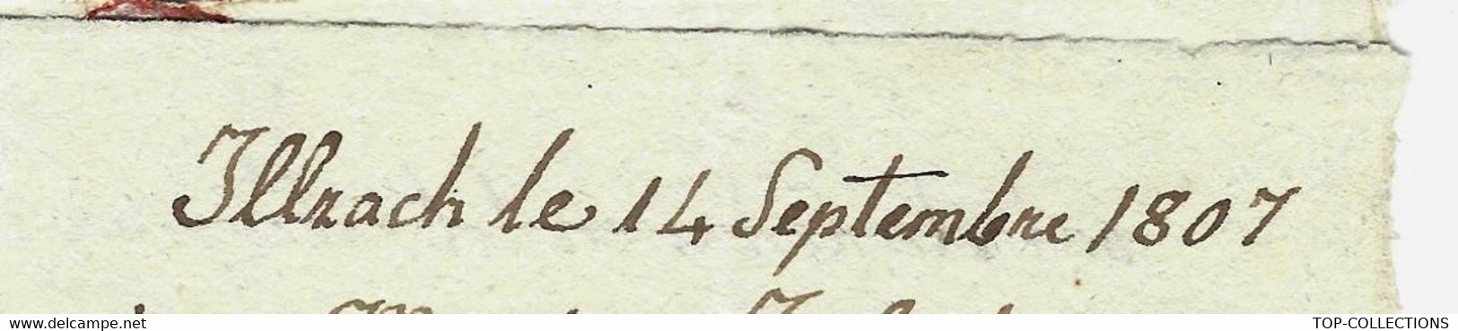 1807 Illzach Haut Rhin Gaeyelin Maire CONDUITE D'UN GARDE DU CANAL De Brirac Birglé FAUX TEMOIGNAGES ETC.. - Documents Historiques