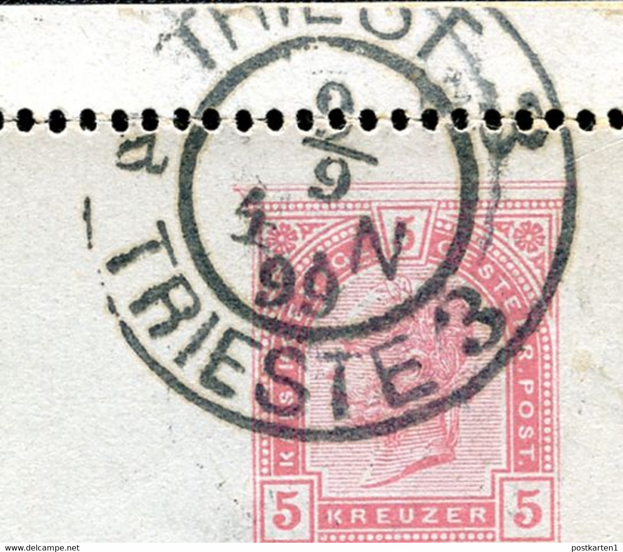 ÖSTERREICH Kartenbrief K39 Triest Trieste 9.9.1899 - Kartenbriefe