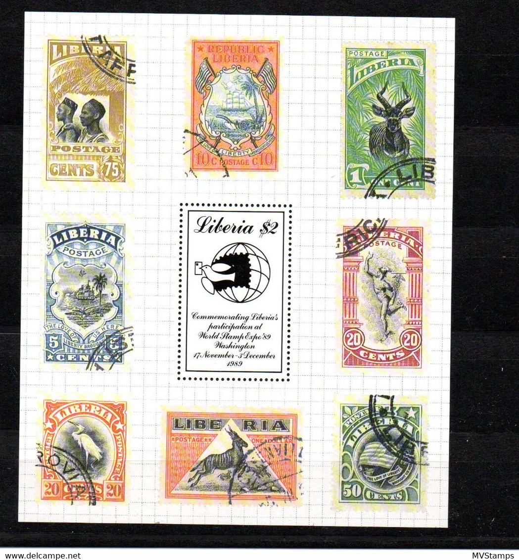 Liberia 1989 Sheet World Stamp EXPO/Philexfrance (Michel Block 124) MNH - Liberia