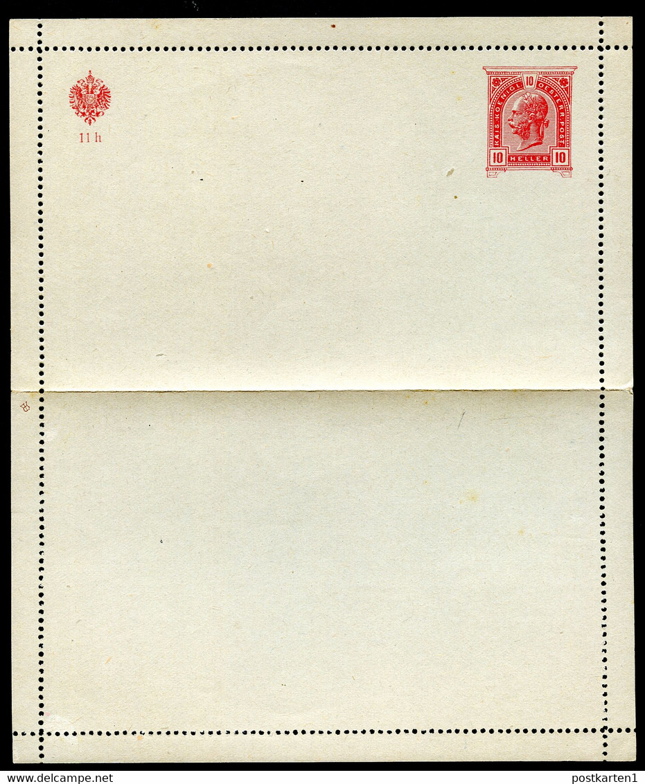ÖSTERREICH Kartenbrief K45a Gez.L11 Postfrisch Feinst 1907 Kat. 7,00 € - Cartes-lettres