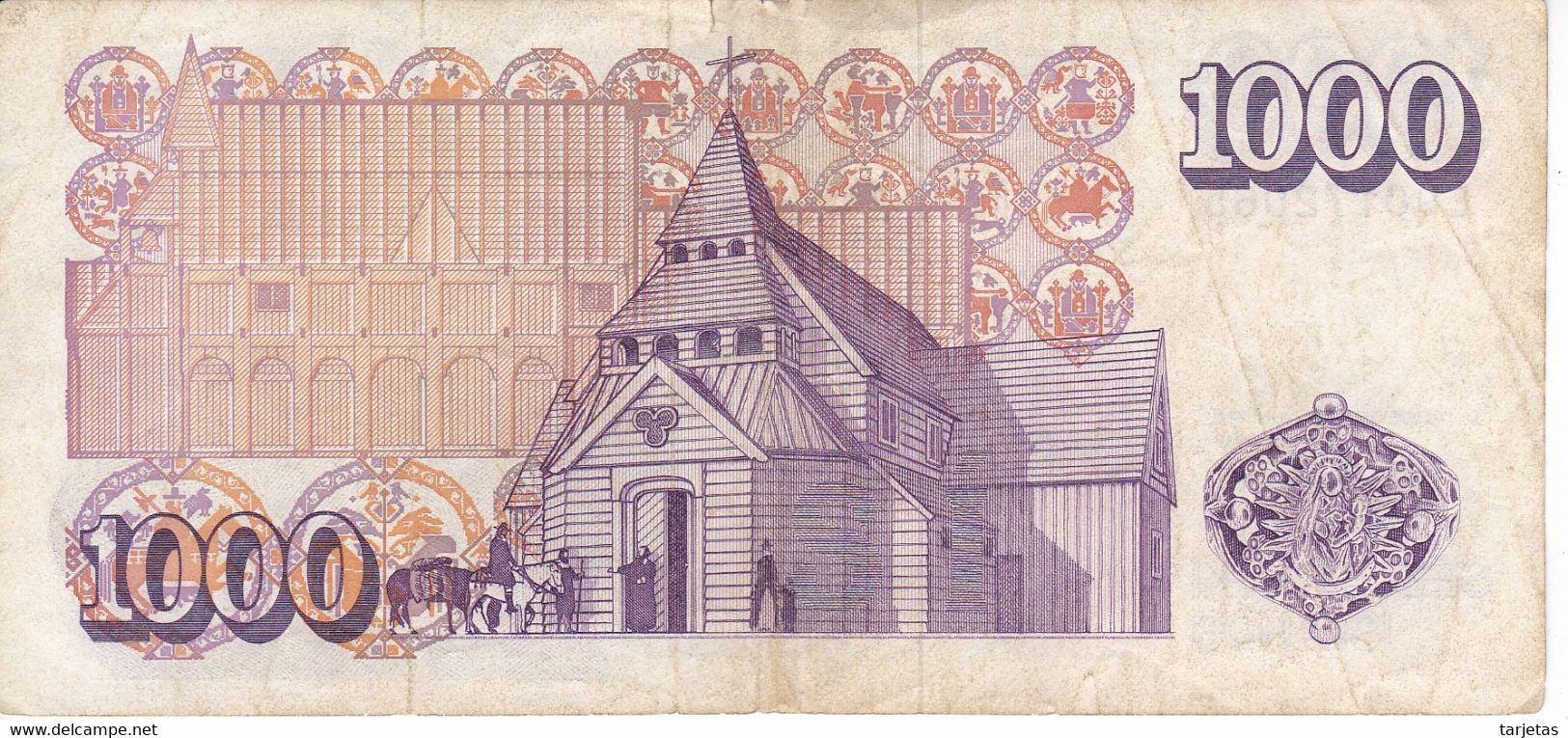 BILLETE DE ISLANDIA DE 1000 KRONUR DEL AÑO 1961   (BANKNOTE) - Islandia