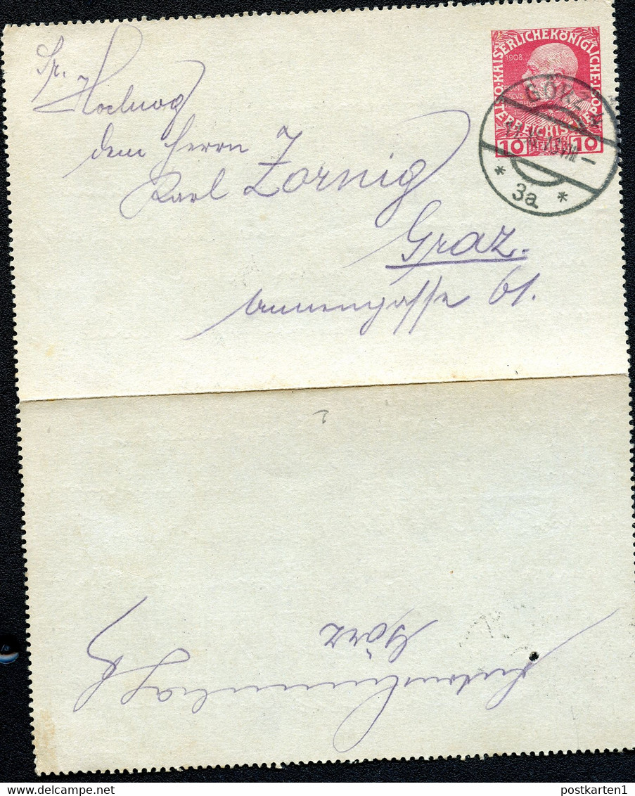 ÖSTERREICH Kartenbrief K47a Görz Gorizia ITALIEN - Graz 1913 - Cartas-Letras