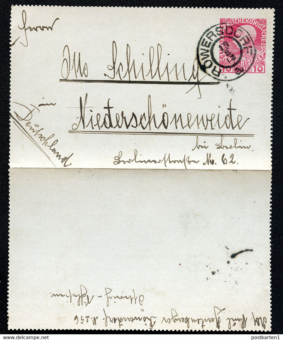 ÖSTERREICH Kartenbrief K47a Röwersdorf Třemešná 1912 - Kartenbriefe