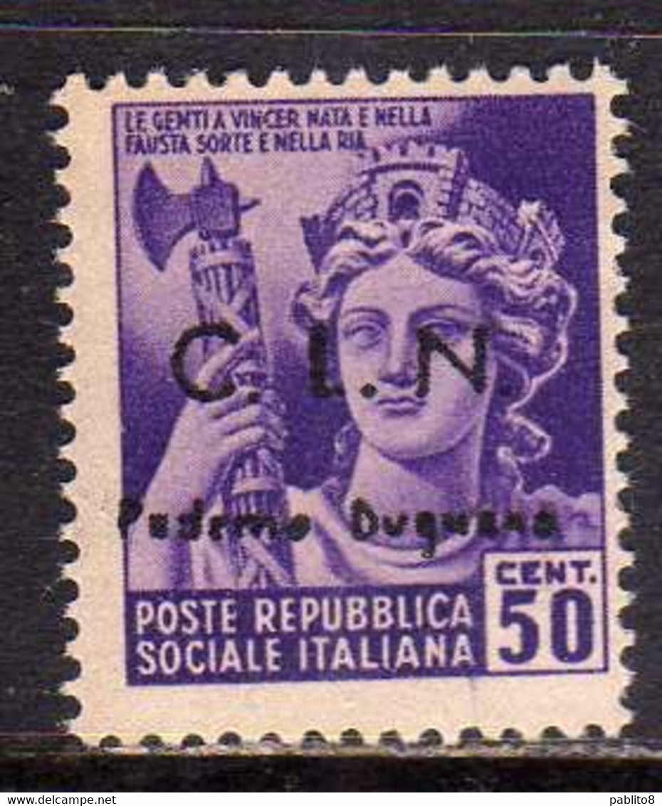 REPUBBLICA SOCIALE 1944 1945 CLN PADERNO DUGNANO CENT. 50c MNH - Centraal Comité Van Het Nationaal Verzet (CLN)