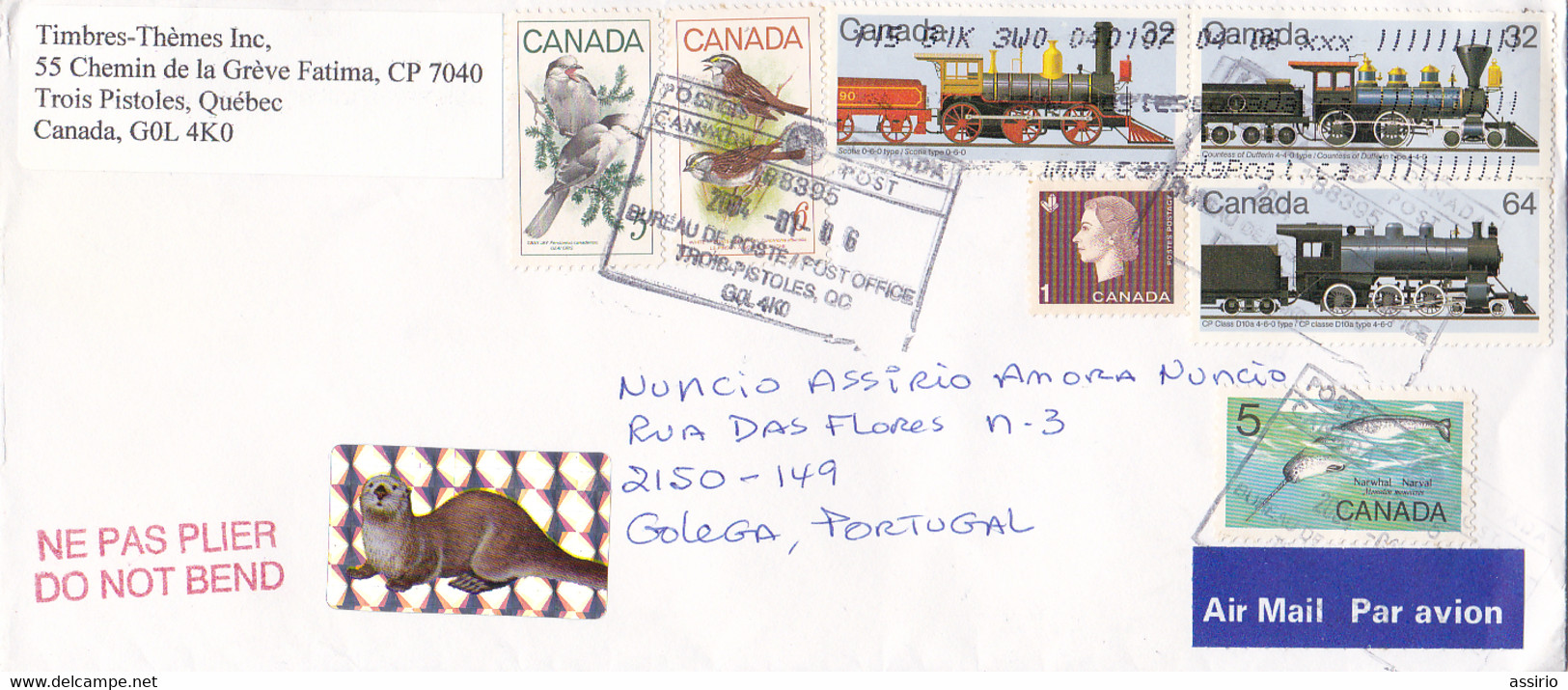 Canadá  -envelope Com Vários Selos - Cartes-maximum (CM)
