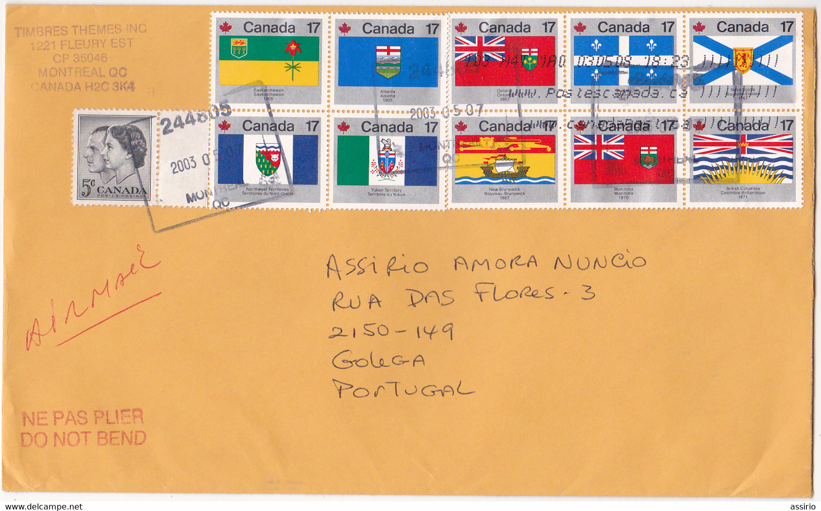 Canadá  -envelope Com Vários Selos - Maximum Cards