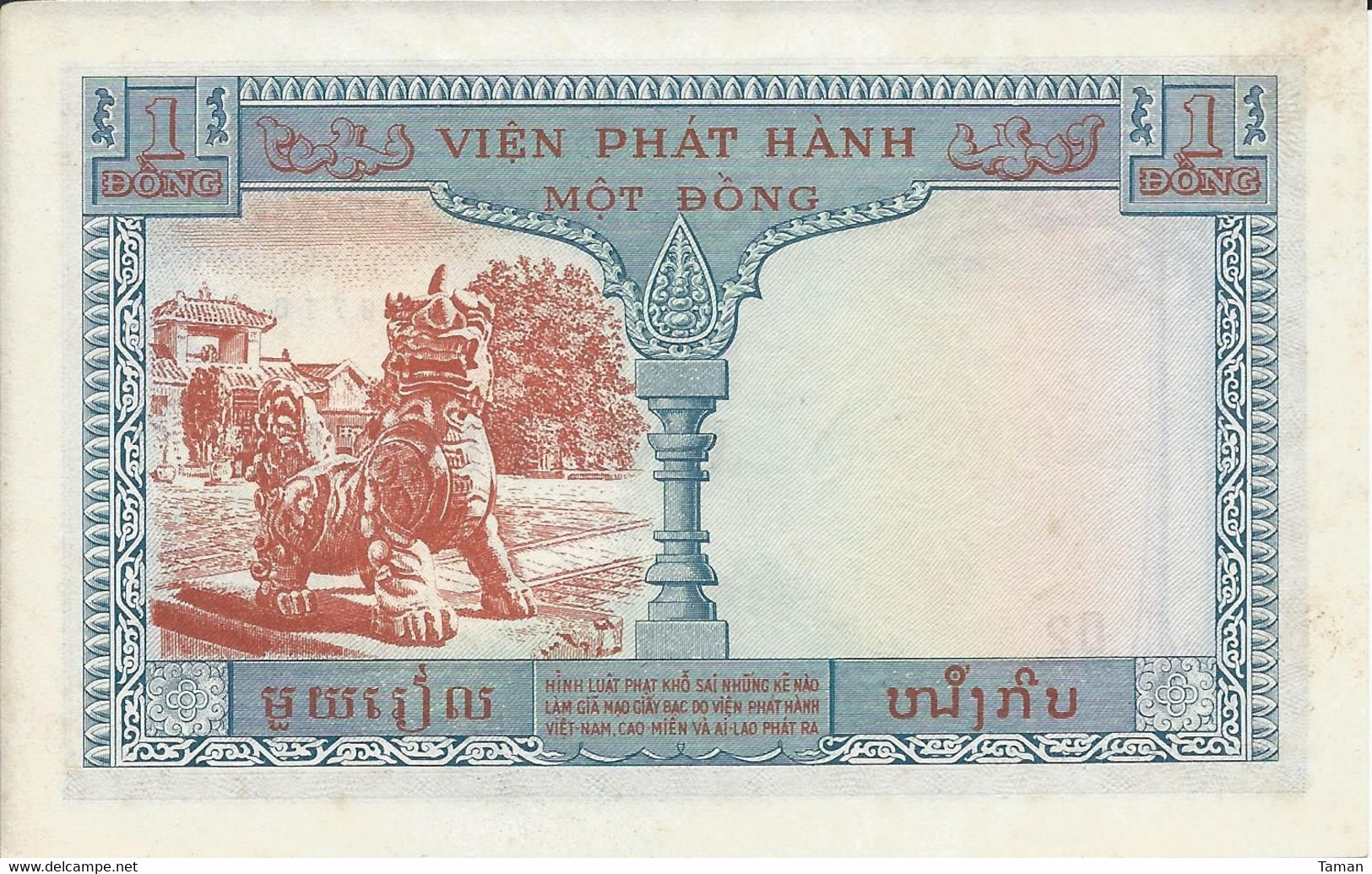 INDOCHINE   -   1  Piastre   Nd(1954)   -- UNC --   Indochina - Indocina